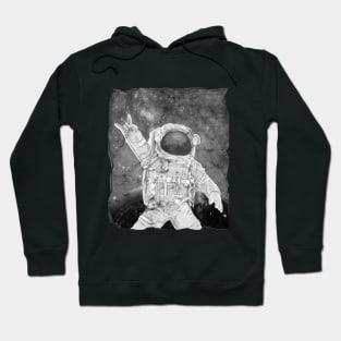 Rock On Vintage Space Astronaut Hoodie